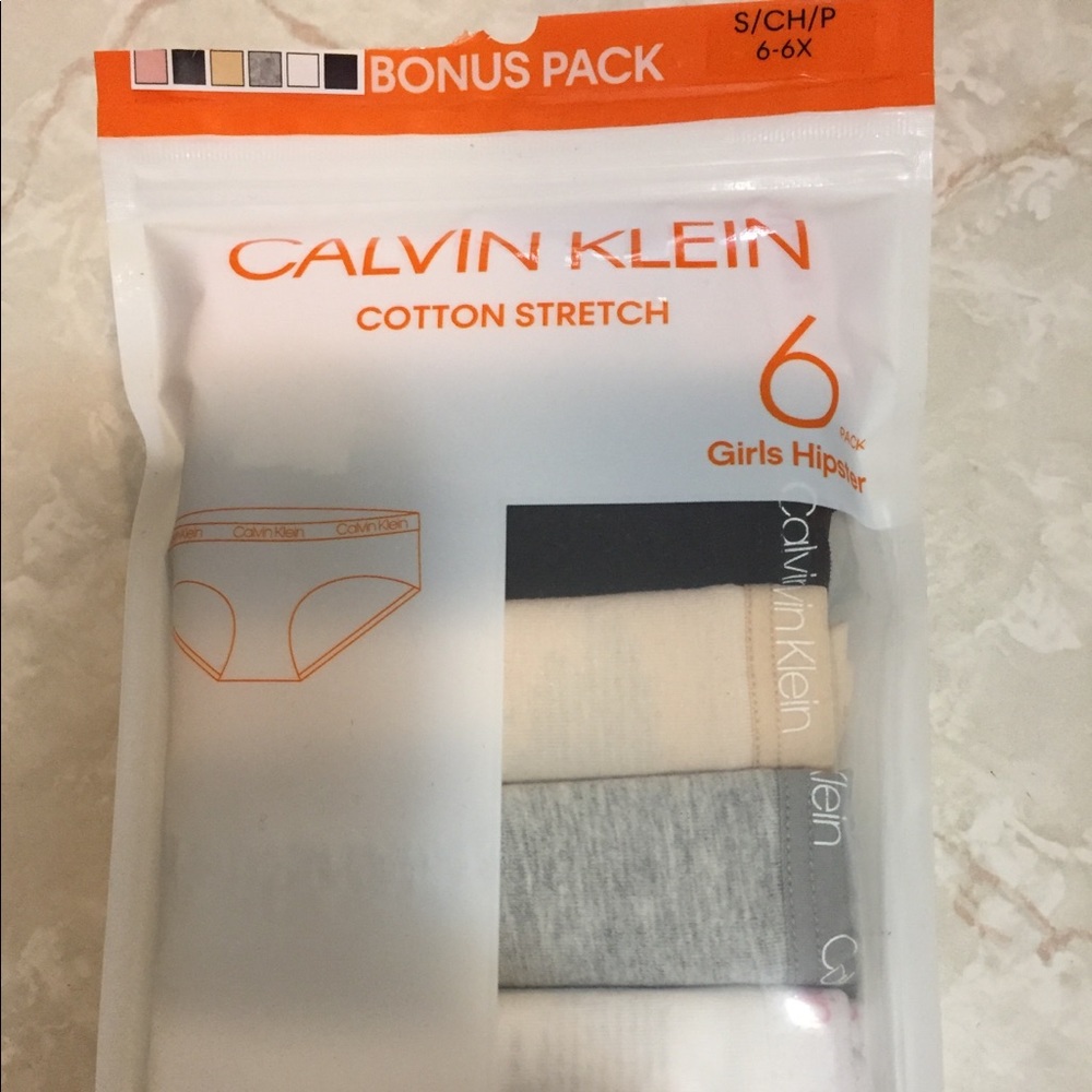 Calvin Kline girls underwear BNWT 6/6x